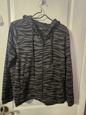 Liverpool Black and Gray Zebra Hoodie